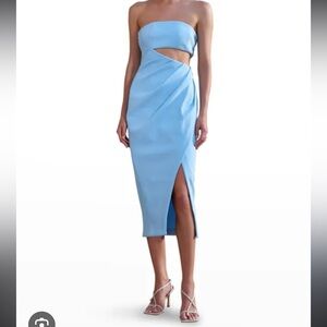 MISHA MEDORA BONDED CREPE MIDI DRESS SIZE 10